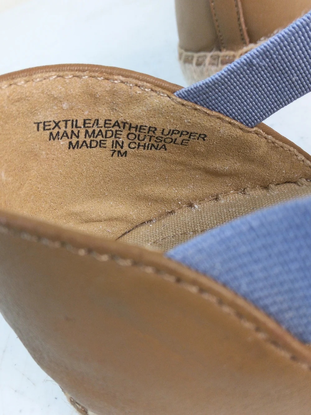 Talbots Women's Blue Striped Espadrille Sandals Size 7 Slip On